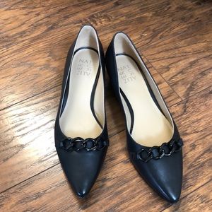 Naturalized Becca Black leather flat